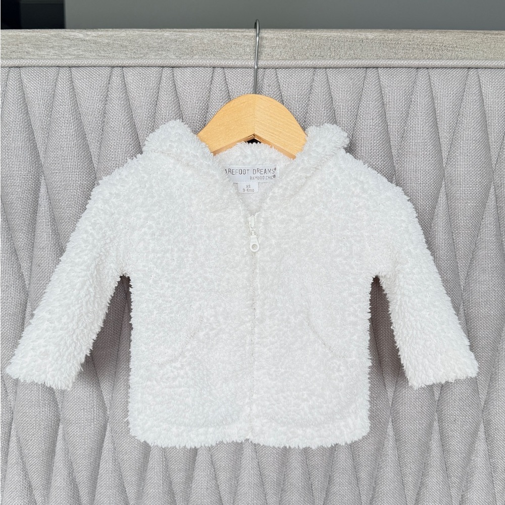Barefoot Dreams baby Zip Hoodie 3-6m